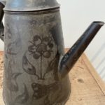 American decorated tin coffee pot