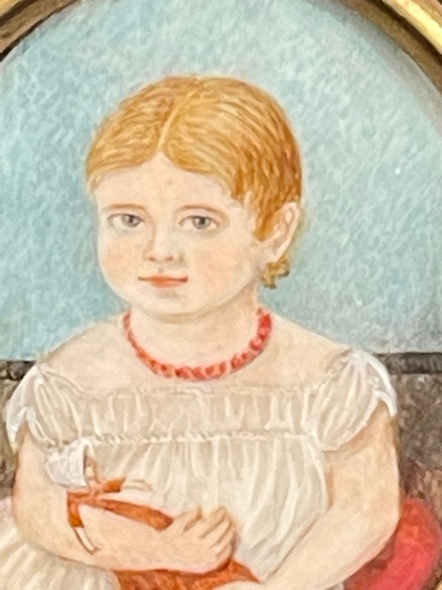watercolor portrait miniature of a girl rel=