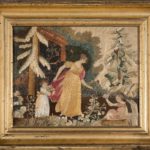 antique silk embroidered picture