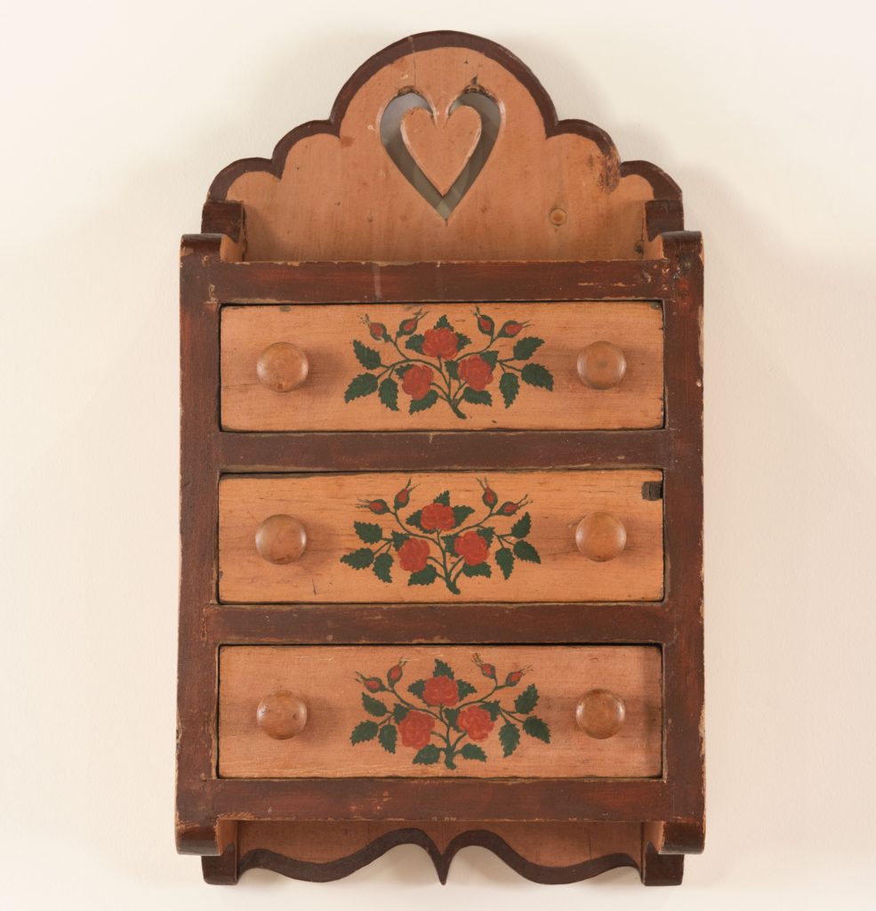 hanging painted spice chest