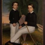 folk art portrait two brothers