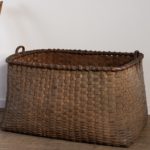 antique oak splint basket