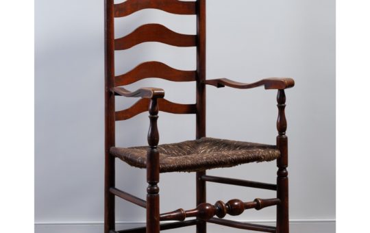 antique Pennsylvania ladderback armchair