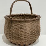 antique splint gathering basket