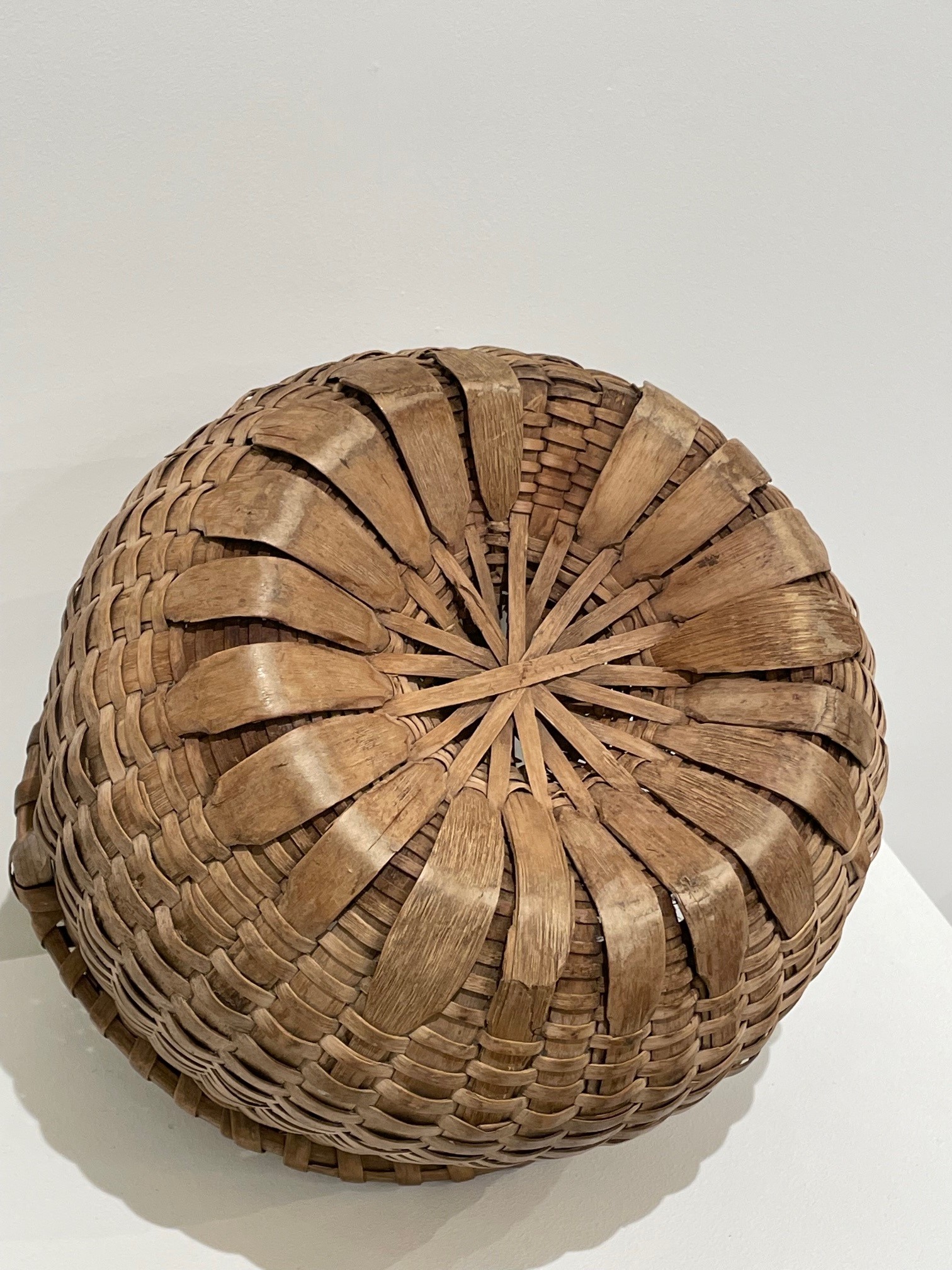 antique splint gathering basket rel=