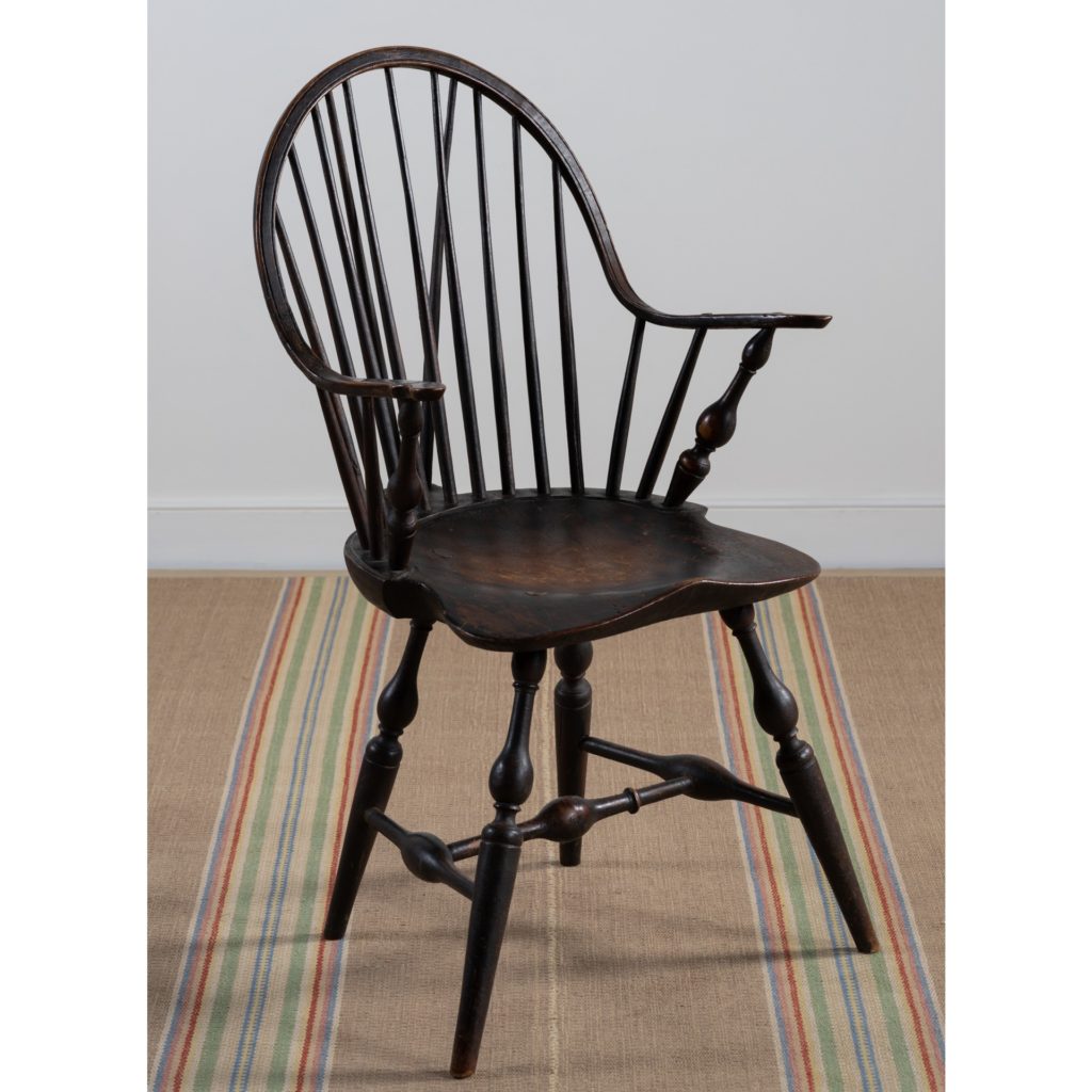 antique painted windsor armchair