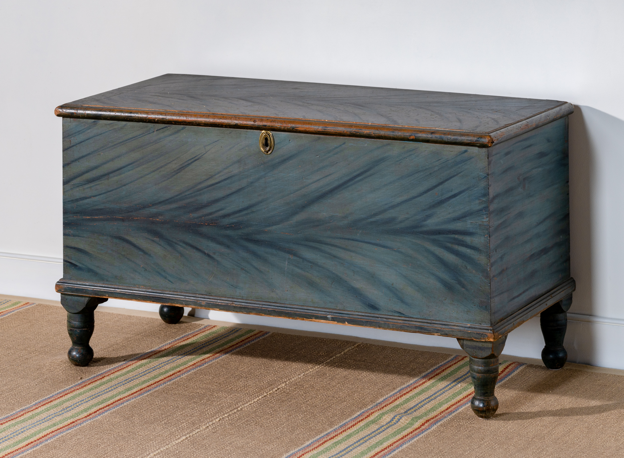 blue-painted blanket chest rel=
