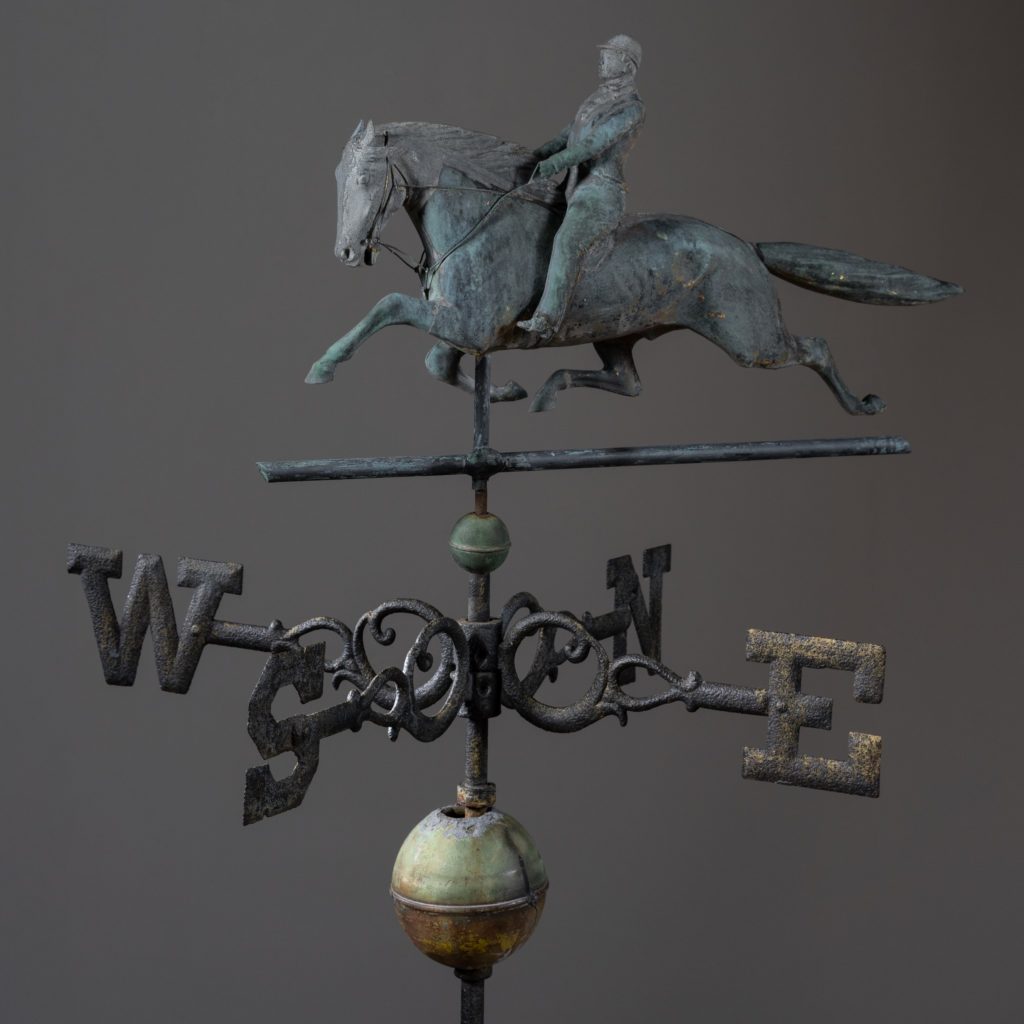 antique horse and jockey weathervane