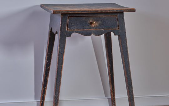 antique blue side table