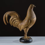 antique cast metal rooster