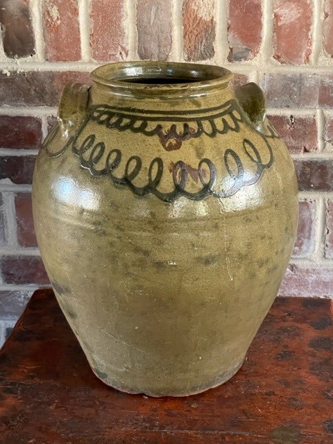 Edgefield glazed stoneware jar rel=