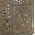 antique tin glass lantern