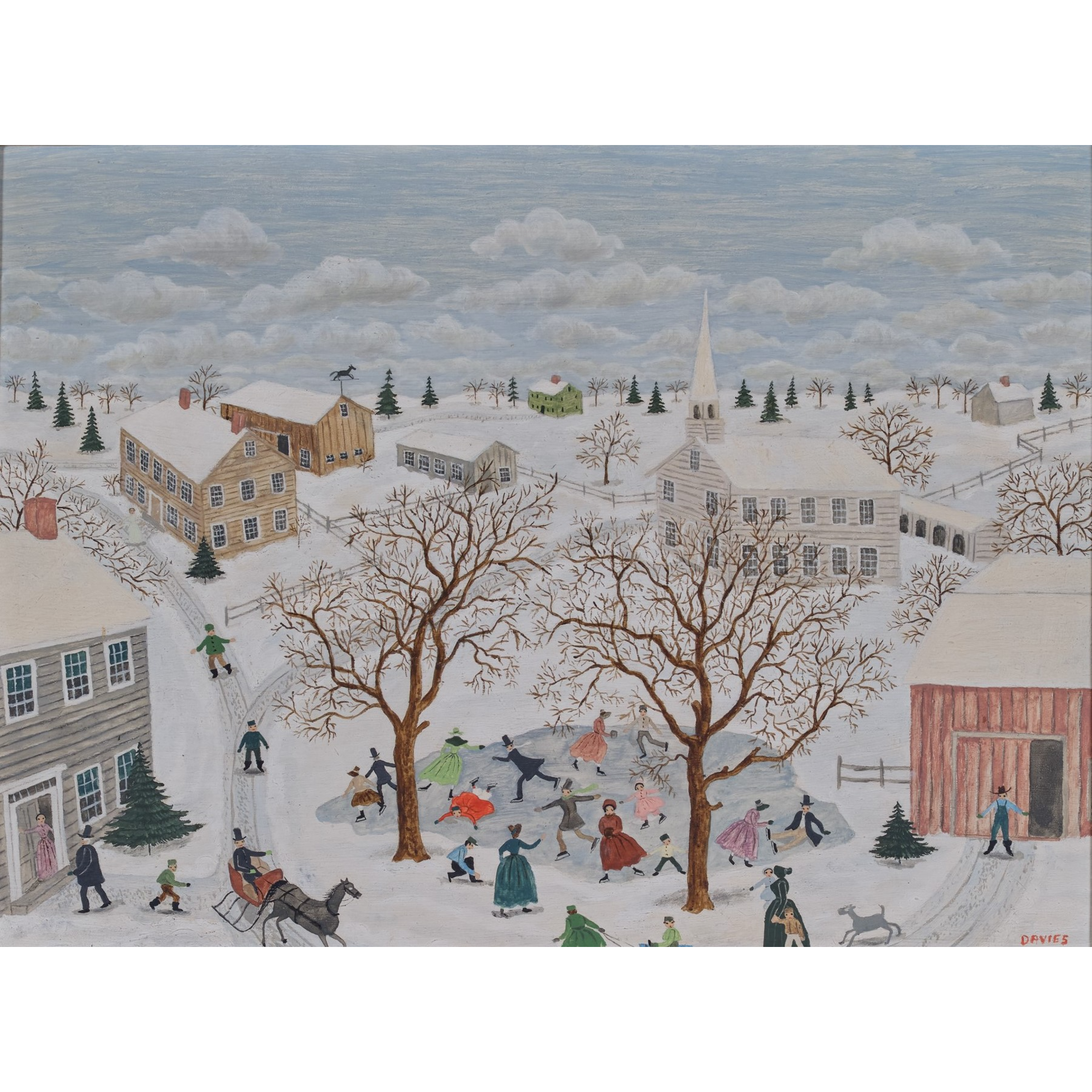 Albert Davies winter scene rel=