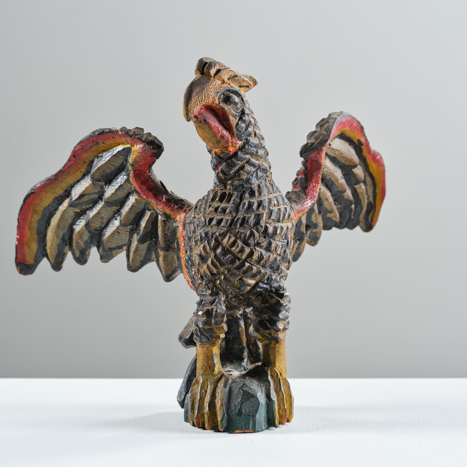 antique carved Schimmel eagle rel=