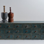 antique painted apothecary cabinet