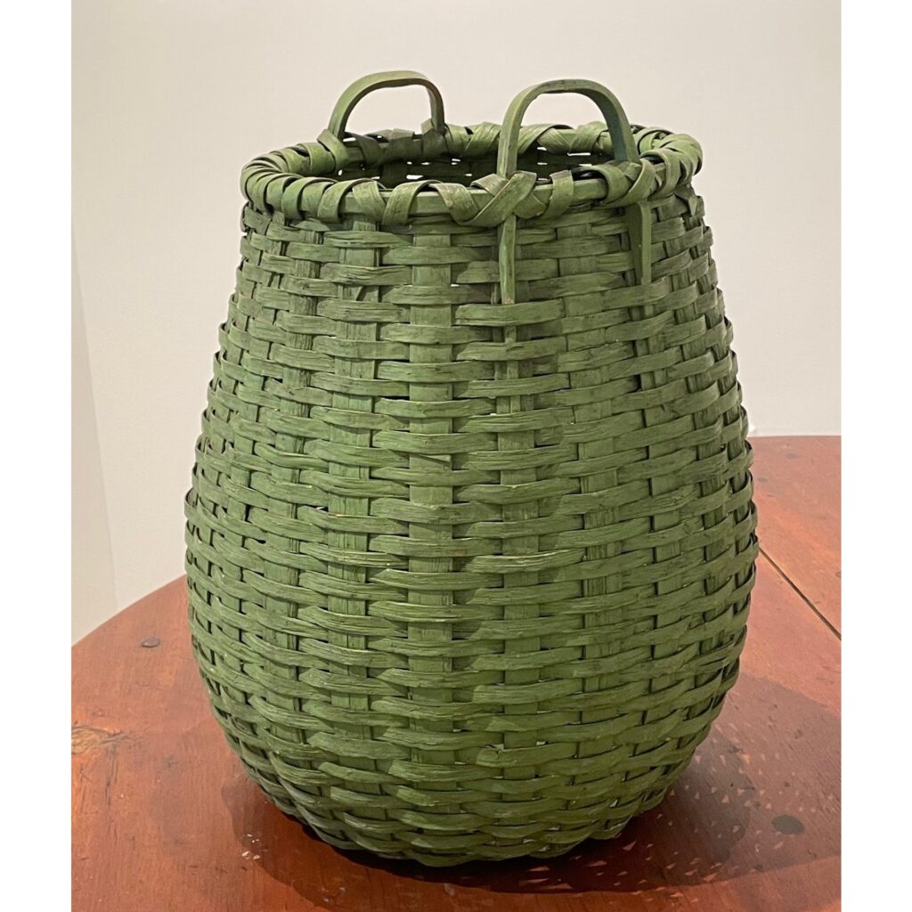 antique green splint basket