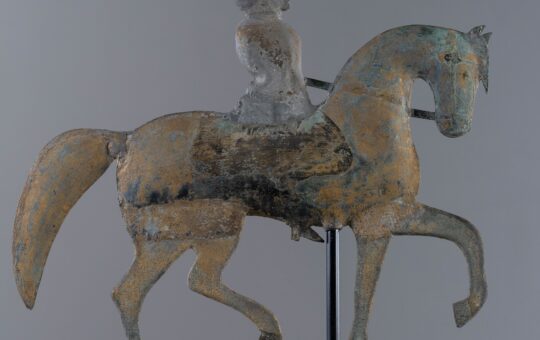 antique horse and rider weathervane