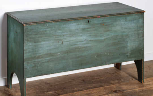 teal painted blanket chest