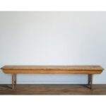 antique painted mortised bench