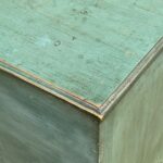 teal painted blanket chest