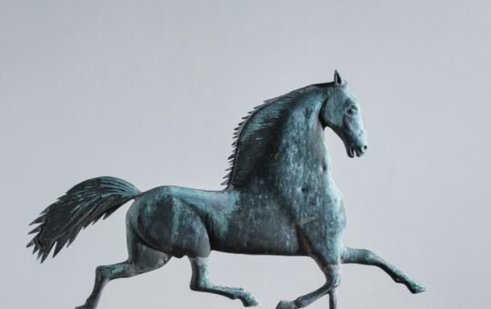 antique trotting horse weathervane