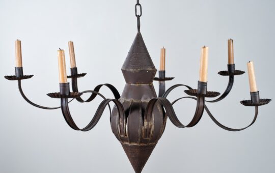 American antique tin chandelier