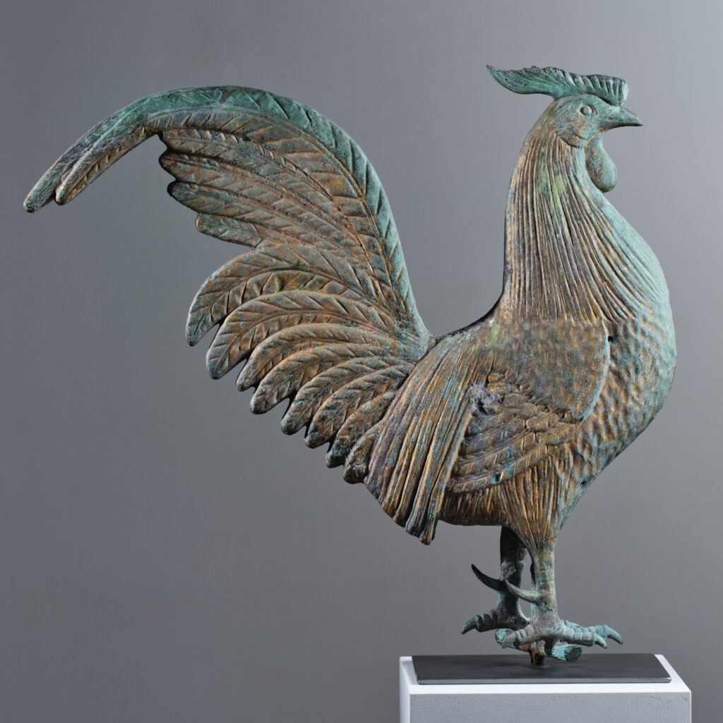 antique Hamburg rooster weathervane