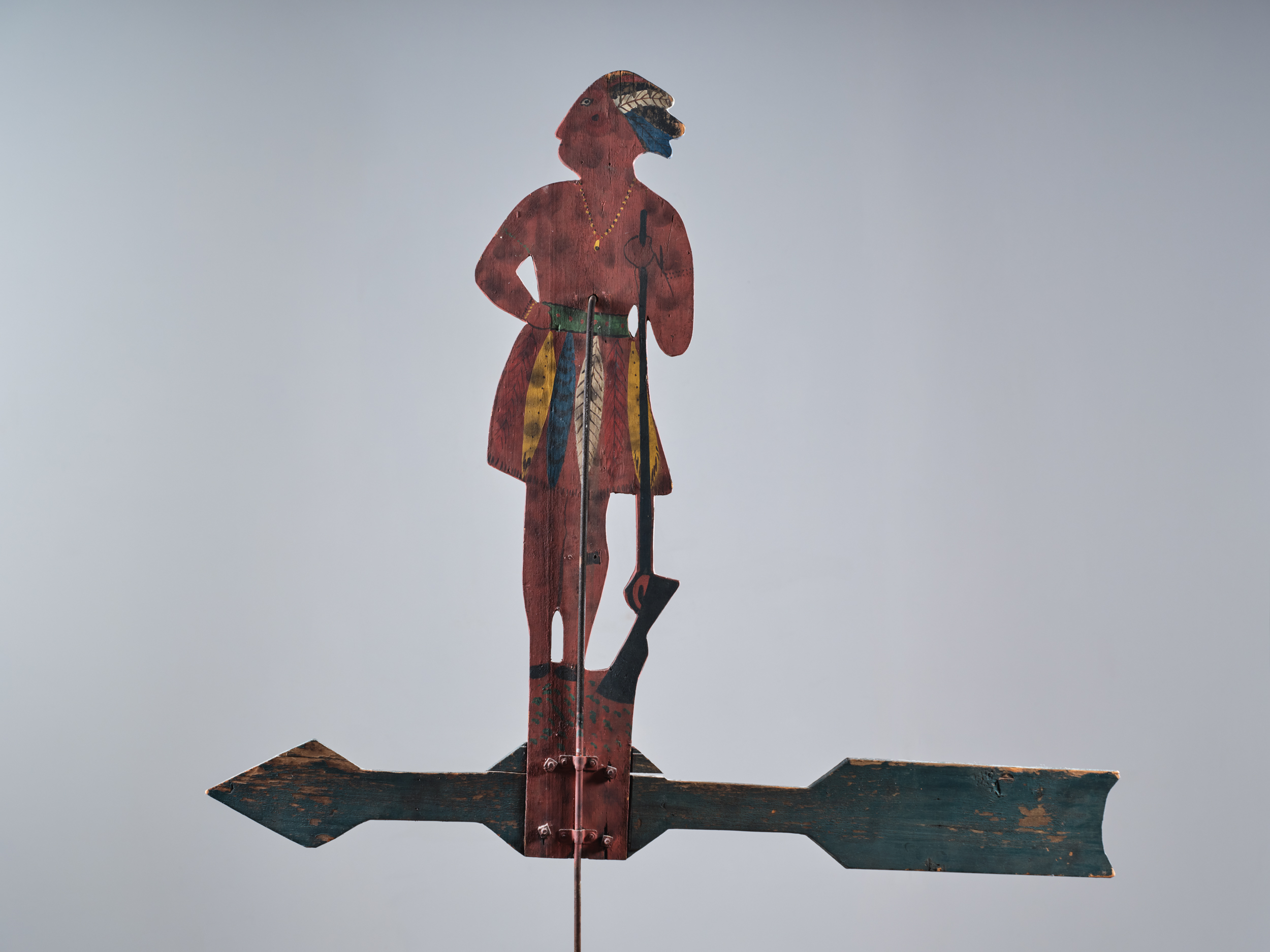 painted pine indian weathervane rel=