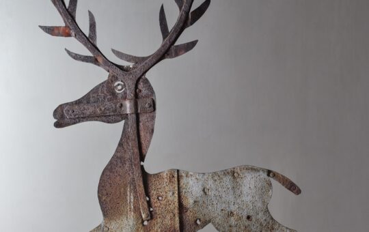 folk art deer weathervane