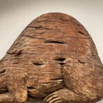 antique carved pine beaver