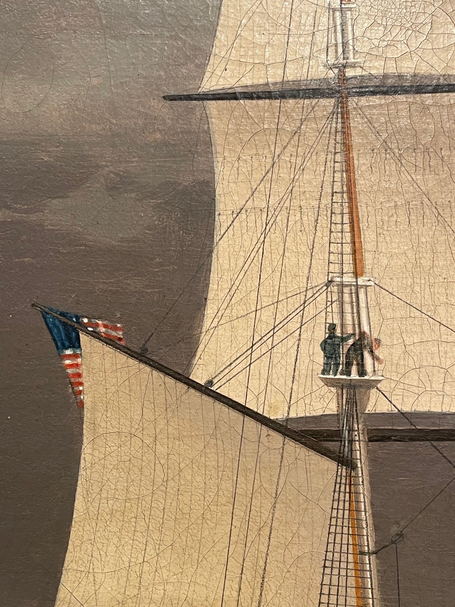 Boston Harbor ship painting rel=