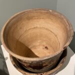 antique large earthenware flowerpot