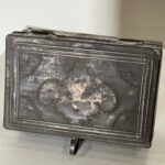 antique tin spice box