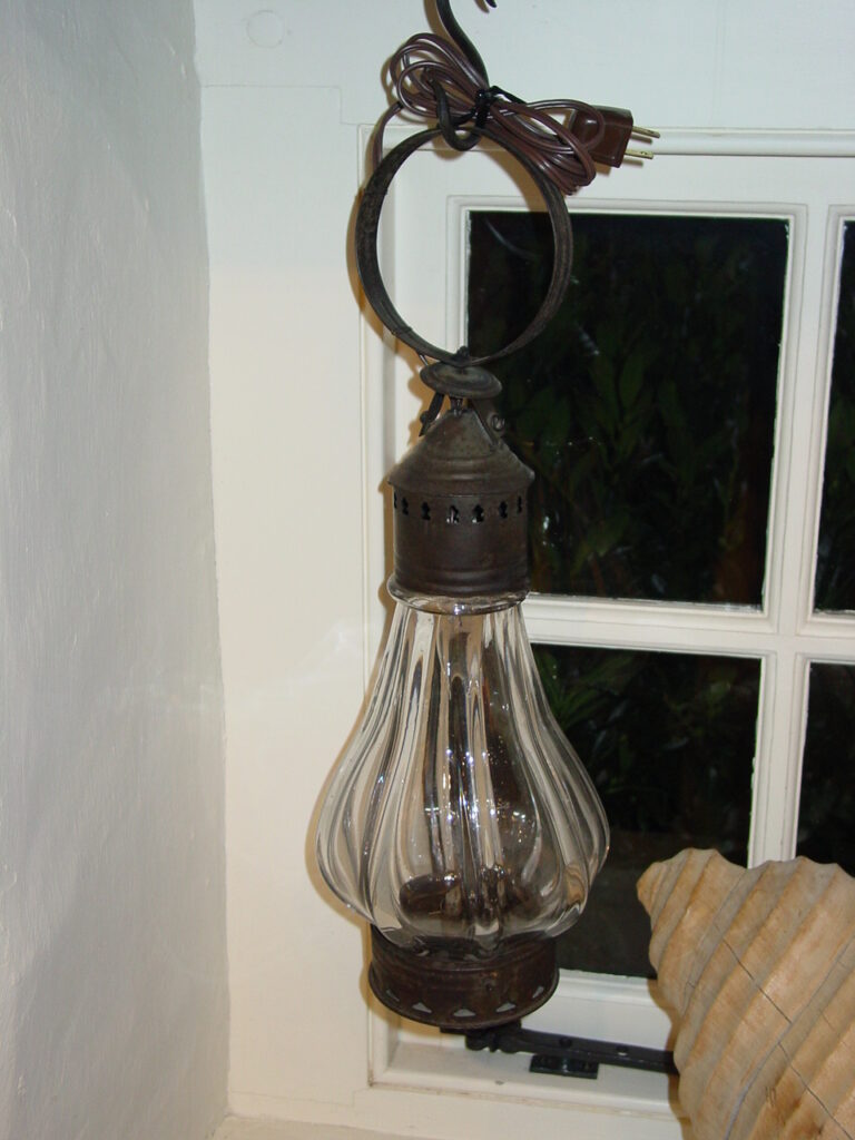 american antique glass lantern
