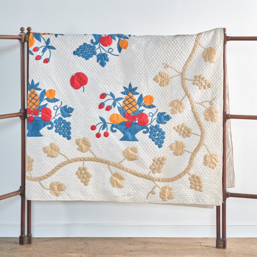 antique fruit vine quilt