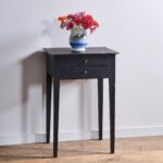 black two-drawer stand