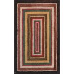 concentric rectangles hooked rug