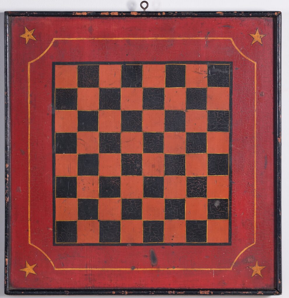 antique double-sided gameboard