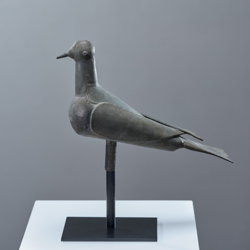 antique zinc dove ornament