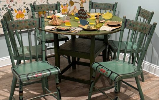 set of painted windsor chairs