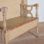 white-painted bench table