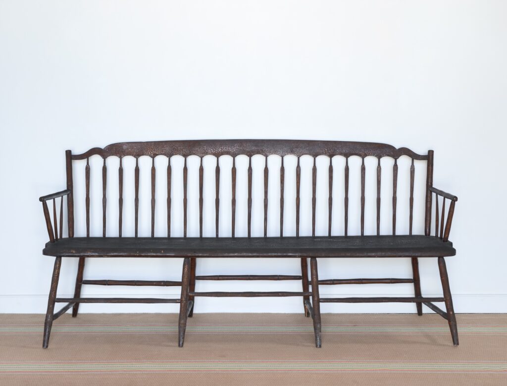 Pennsylvania painted windsor settee