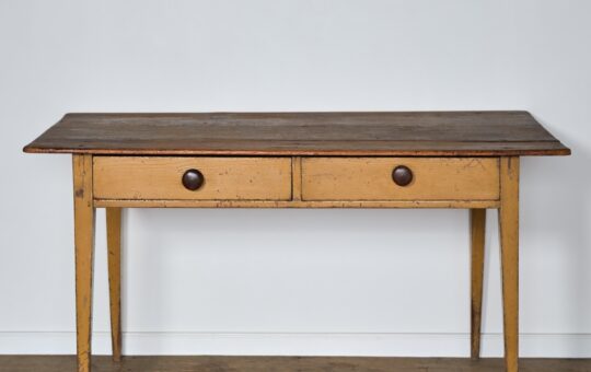 country painted work table