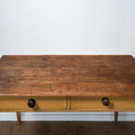 country painted work table