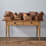 country painted work table