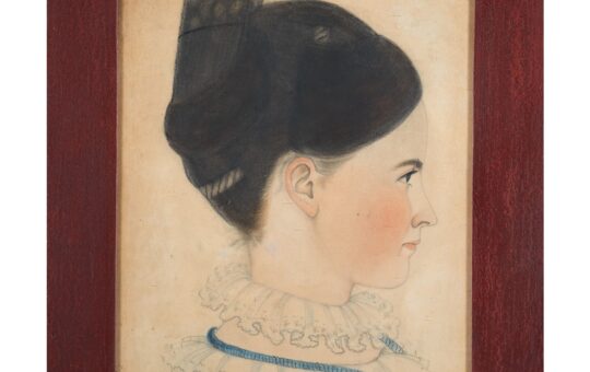 antique profile portrait lady