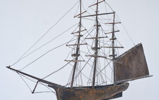 American antique ship weathervane