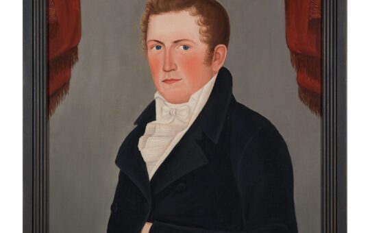 antique folk portrait gentleman