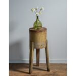 antique painted chopping block