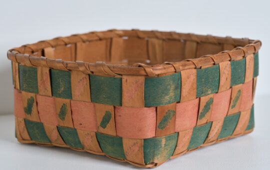 open woodlands decorated basket